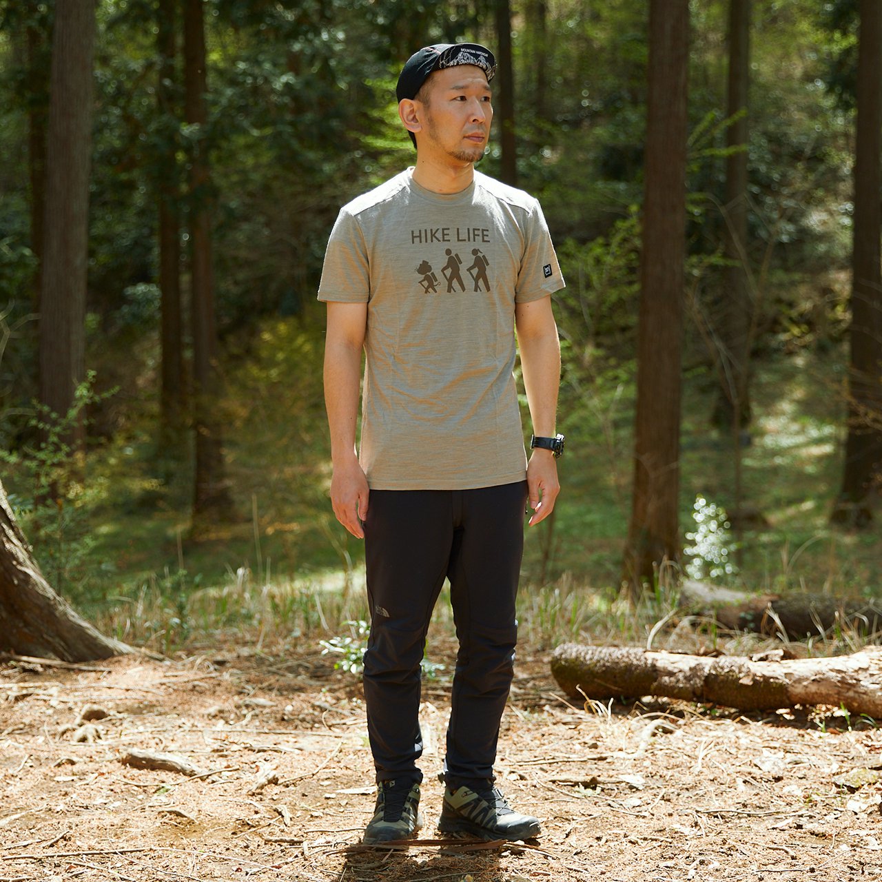 YAMA HACKと[sn]のコラボT、ジェリー鵜飼氏グラフィックとメリノウール