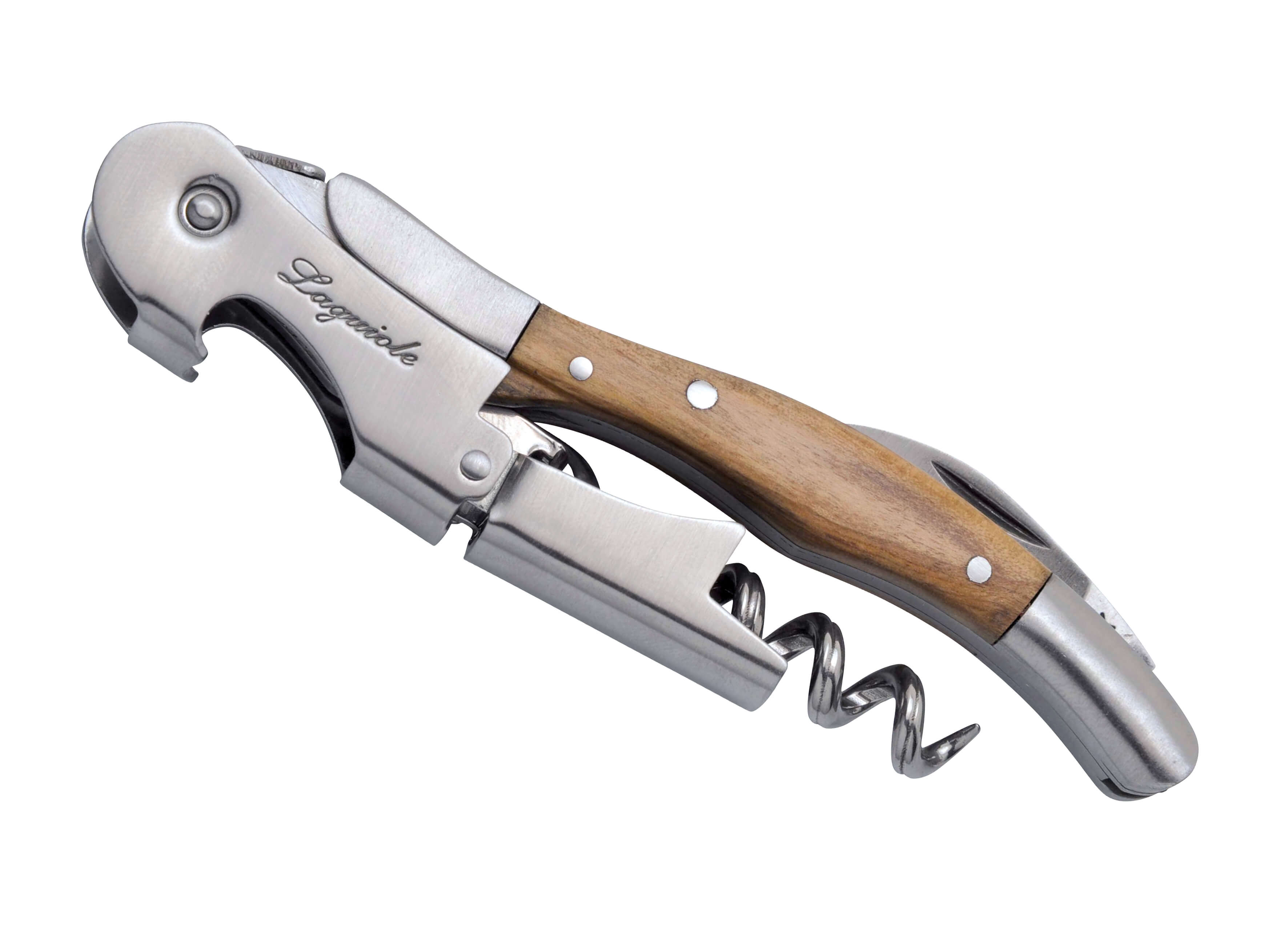 Laguiole waiter's knife olive tree wood