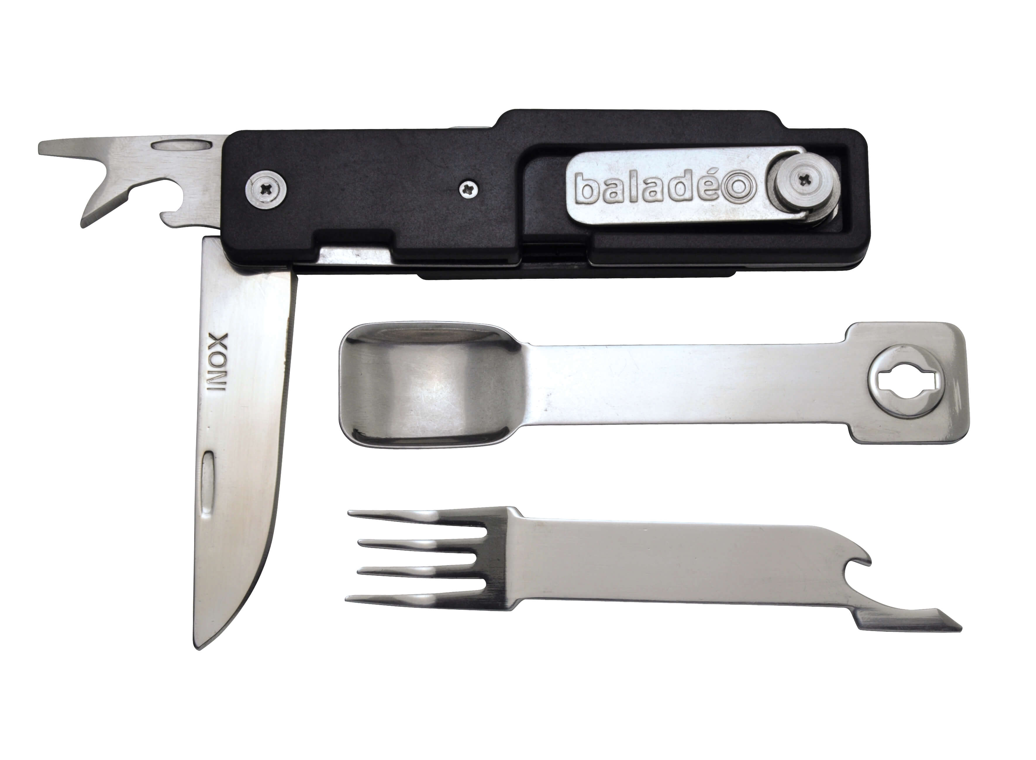 Outdoor cutlery set ABS BLACK