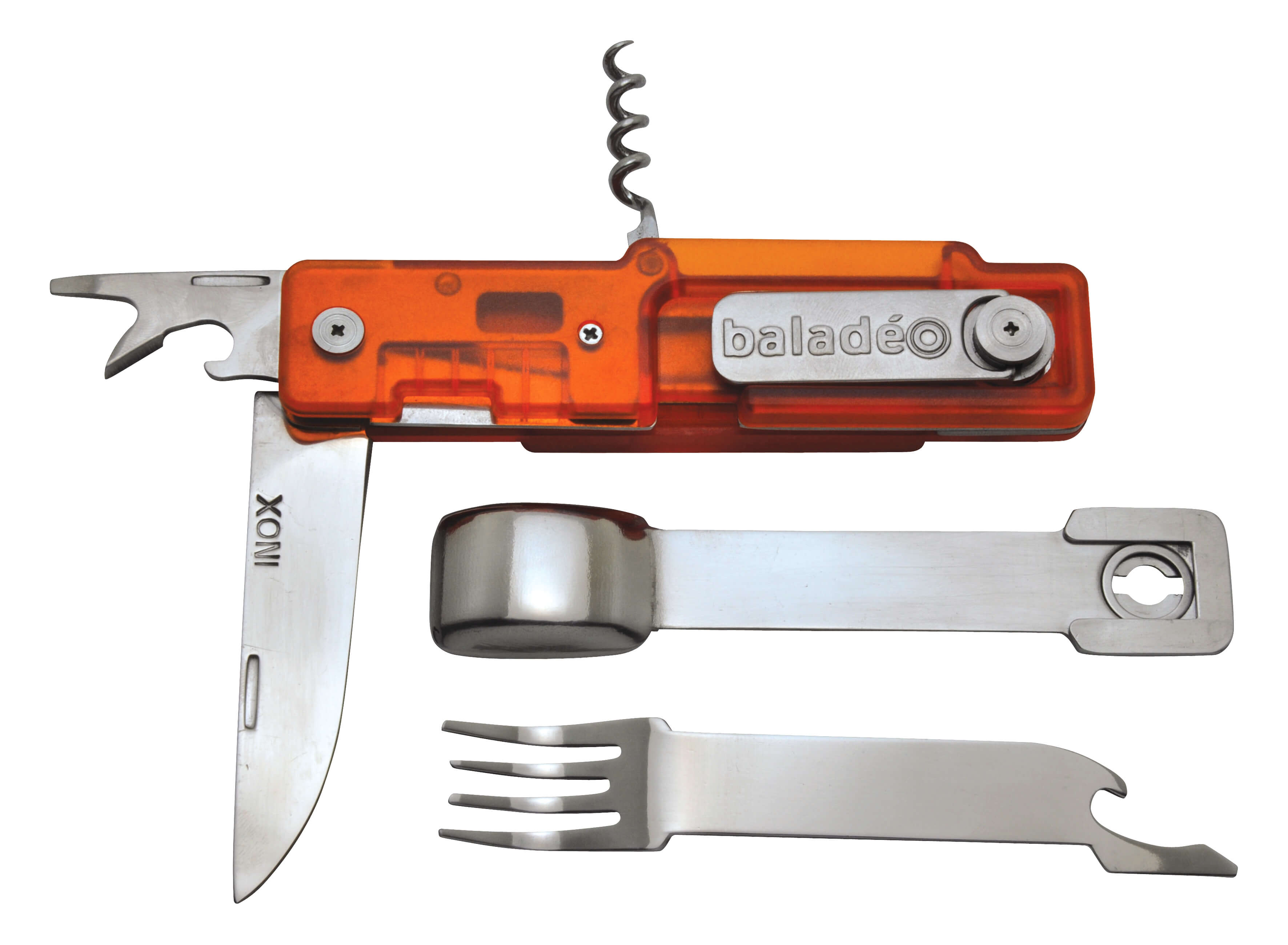 Outdoor cutlery set ABS ORANGE