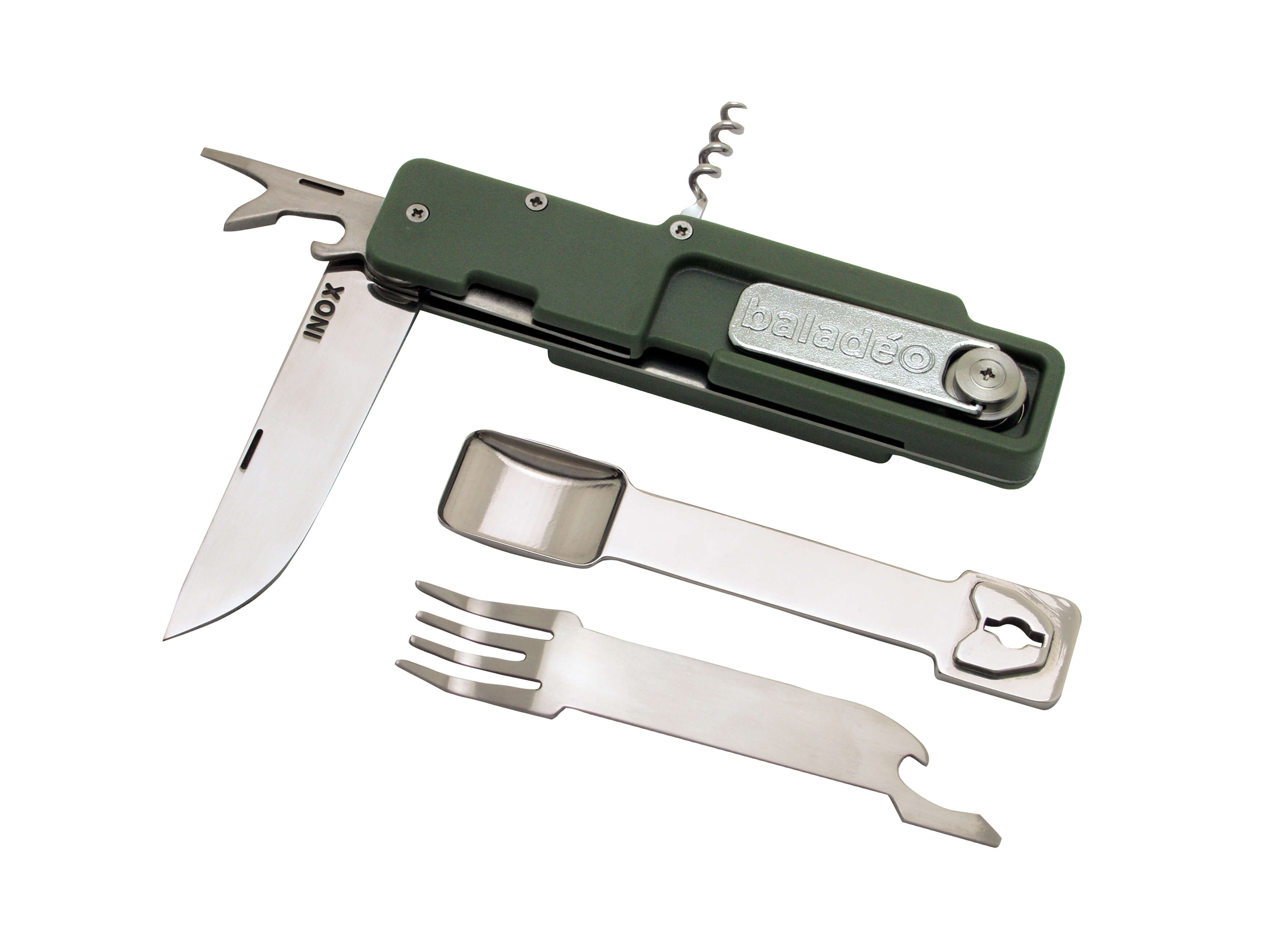 Outdoor cutlery set ABS ARMYGREEN