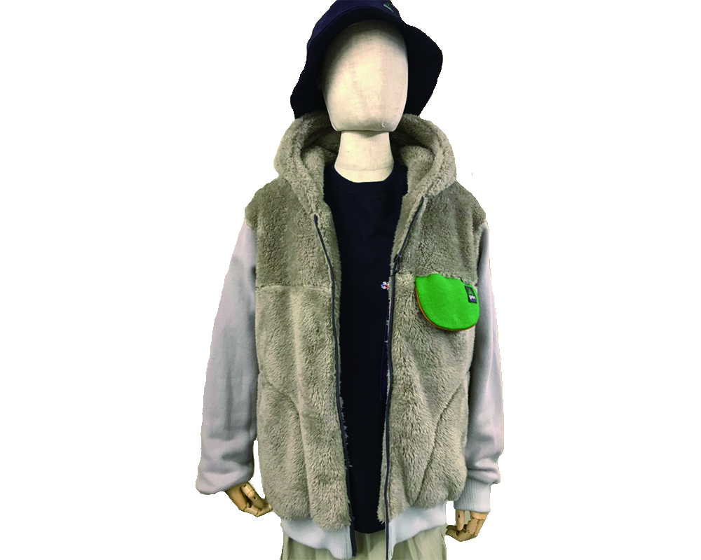 両面ファー×裏毛 ZIPパーカー