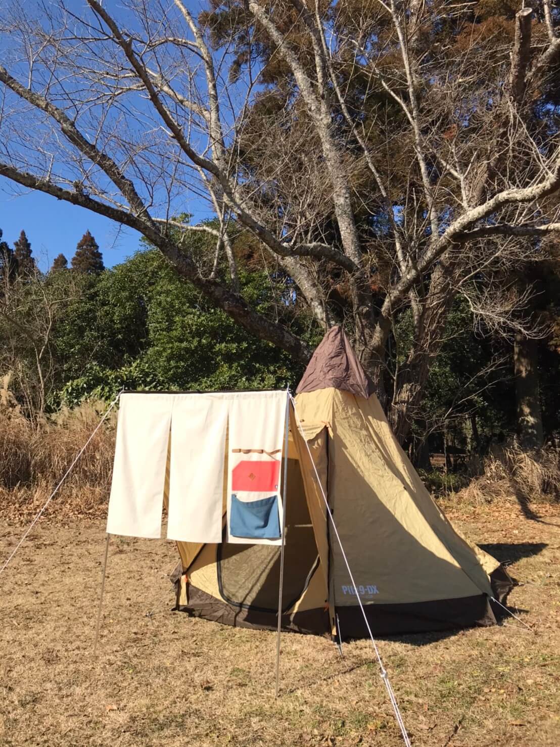 ポケ付きテントのれん(120cm×90cm)