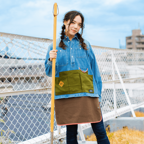 美品 gron グローン コットンリップ クラフトマンシャツ【used】